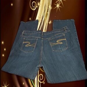 Liz & Co. Blue Jeans with Gold Accents
